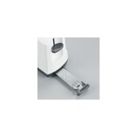 SEVERIN Automatik-Langschlitztoaster, Automatik-Toaster mit Brötchenaufsatz, Edelstahl Toaster zum Toasten, Auftauen und Erwärmen, 800 W, weiß / grau, AT 2232