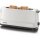 SEVERIN Automatik-Langschlitztoaster, Automatik-Toaster mit Brötchenaufsatz, Edelstahl Toaster zum Toasten, Auftauen und Erwärmen, 800 W, weiß / grau, AT 2232
