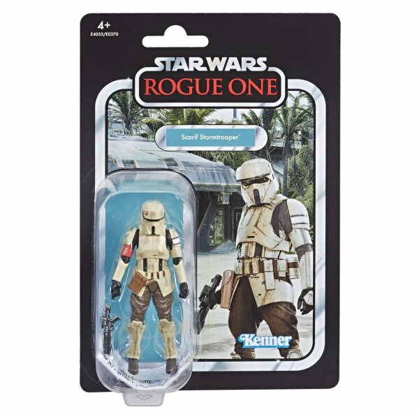 Star Wars Hasbro E4055ES1 E4055ES0 Rogue One Scarif Stormtrooper, Actionfigur mit vielen Details und Artikulationspunkten aus der Vintage Collection, Mehrfarbig