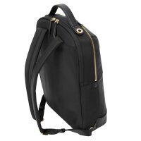 Targus Newport Rucksack 15 L, eleganter Notebook Rucksack mit Schutzfach bis zu 15 Zoll, wasserdichter Tagesrucksack mit drei Reißverschlusstaschen - Schwarz, TSB945GL