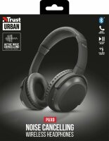 Trust 22451 Bluetooth-Kopfhörer mit aktiver Rauschunterdrückung schwarz
