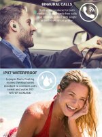 Urbanista Chicago Wireless Earphones Water-Resistant Bluetooth Sport In-Ear Earbuds - White