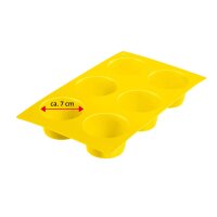 Westmark 6er Muffin-Backform, Antihaft-Effekt, Silikon, Gelb, 3015227Y
