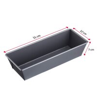 Westmark Königskuchenform, Länge: 30 cm, mit Antihaftbeschichtung, kaltgewalzter Stahl, Back Meister, Anthrazit, 32862270