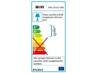 WOFI Spot, Aluminium, Integriert, 18 W, Nickel Matt, 71 x 11 x 19 cm